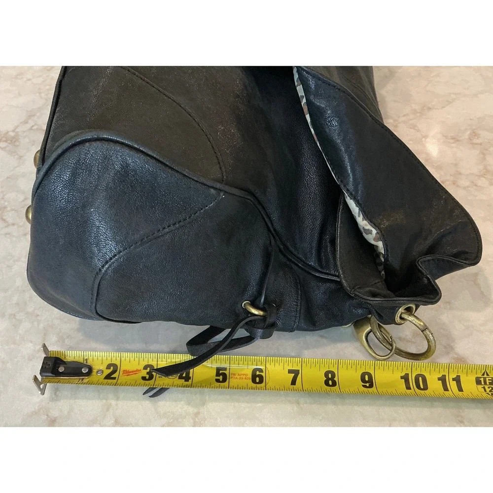 SORAL‎ New York Black Leather Convertible Shoulder Handbag - Picture 6 of 10